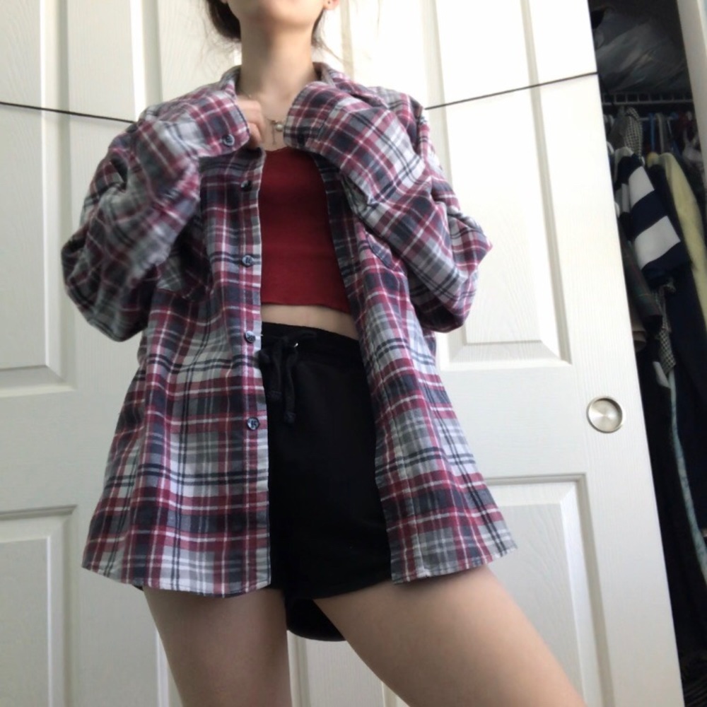 Plaid patterned flannel jacket - Picture 2 of 7